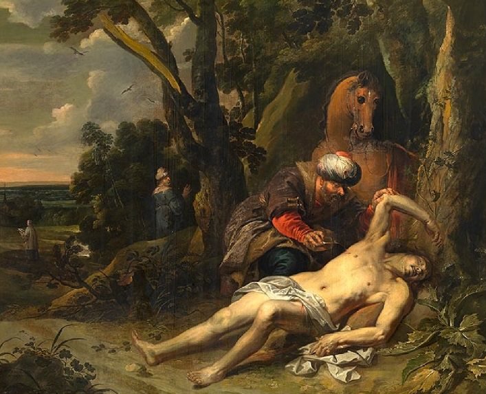 "The Good Samaritan" painting by Balthasar van Cortbemde