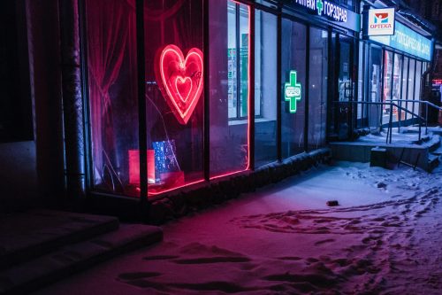 Street, cold red light district
